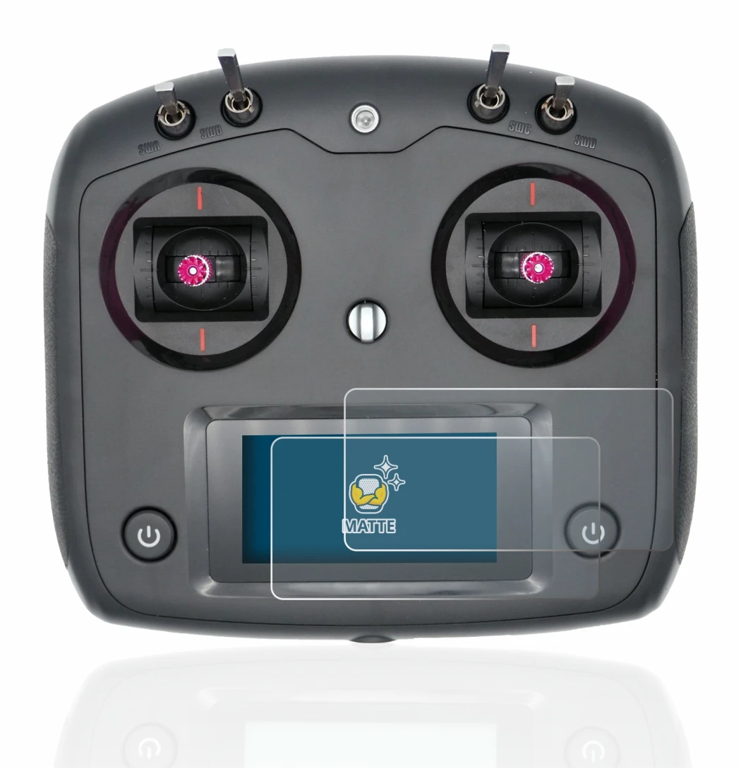 Image de l'appareil FlySky FS-i6S avec une grande variété de protections d'écran.