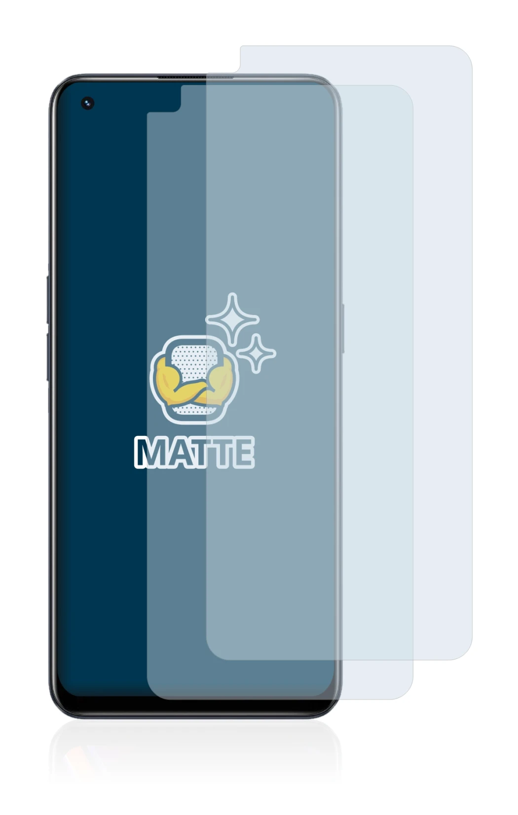 Image de l'appareil realme 9 Pro Plus avec une grande variété de protections d'écran.