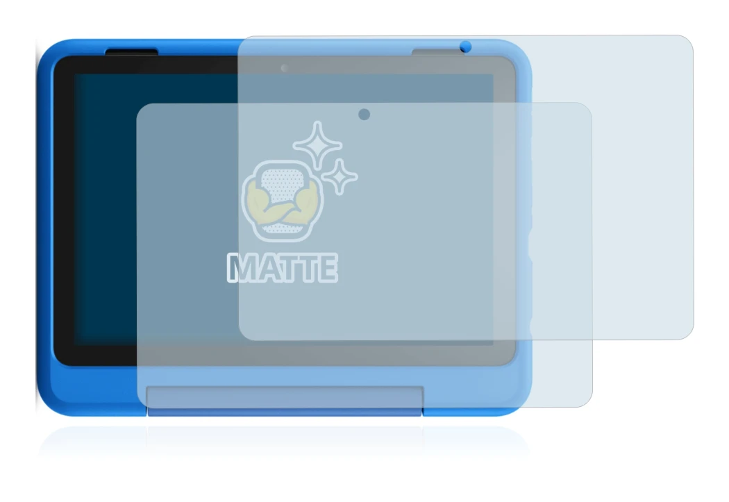 Image de l'appareil Amazon Fire HD 8 Kids Pro Edition 2021 (10ème Gen.) avec une grande variété de protections d'écran.