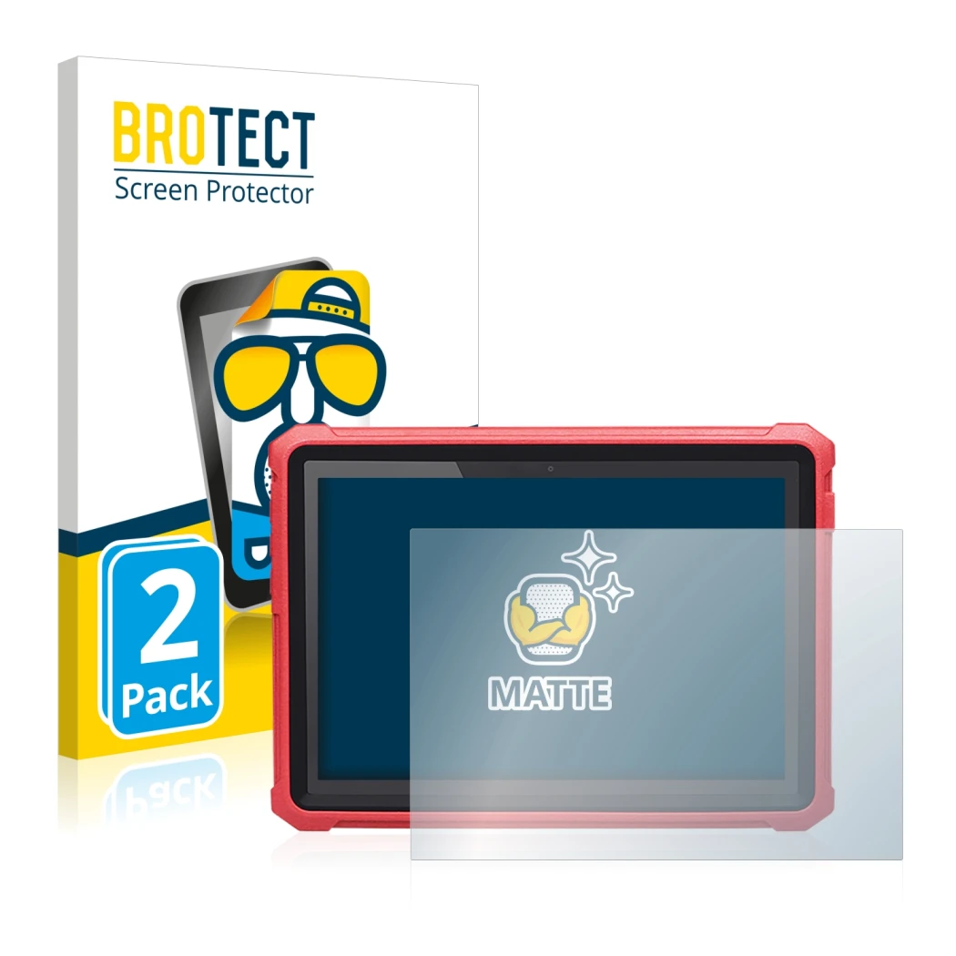 Face avant d’un emballage produit avec le logo de la marque BROTECT. À côté, l’appareil Launch X-431 Pro 5 est représenté avec