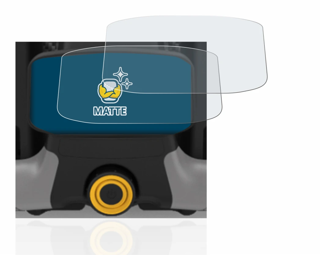 Image de l'appareil PowaKaddy CT8 avec une grande variété de protections d'écran.