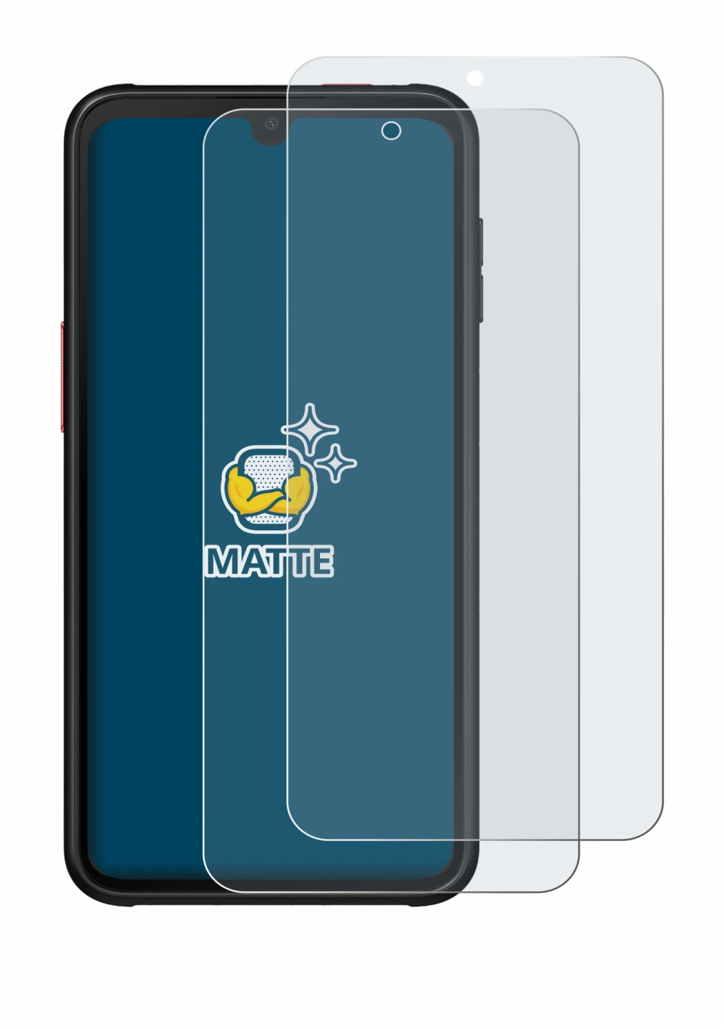 Image de l'appareil Samsung Galaxy Xcover 6 Pro avec une grande variété de protections d'écran.