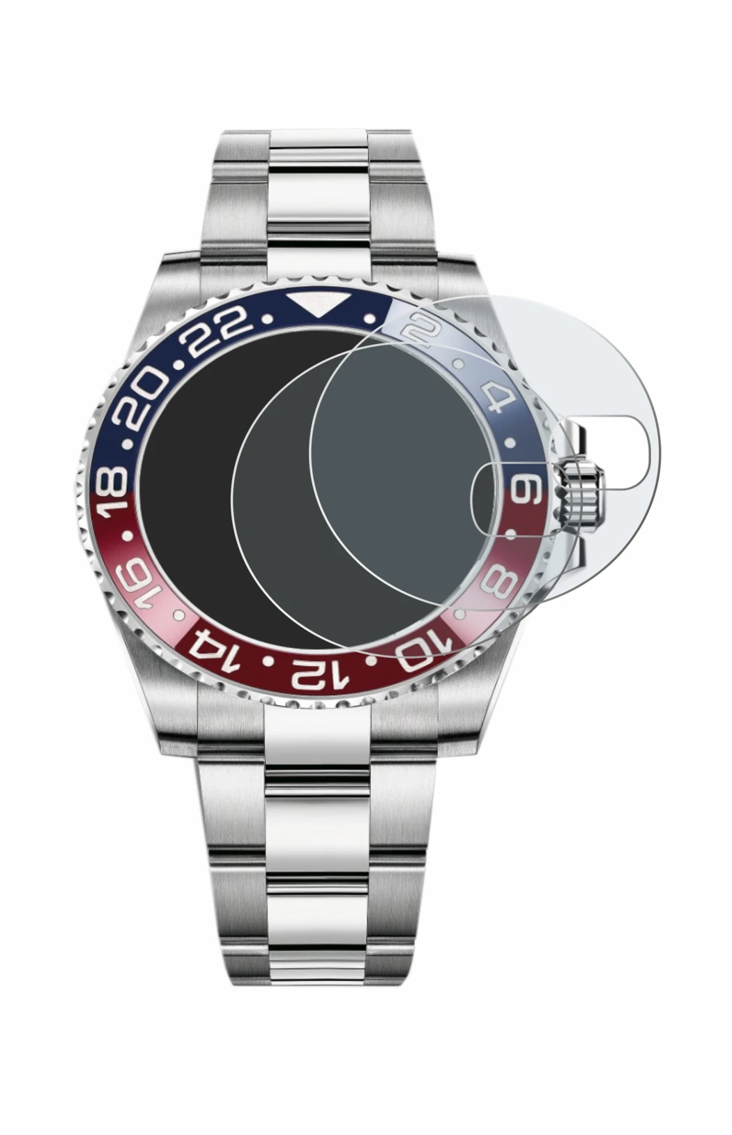 Image de l'appareil Rolex GMT-Master II avec une grande variété de protections d'écran.