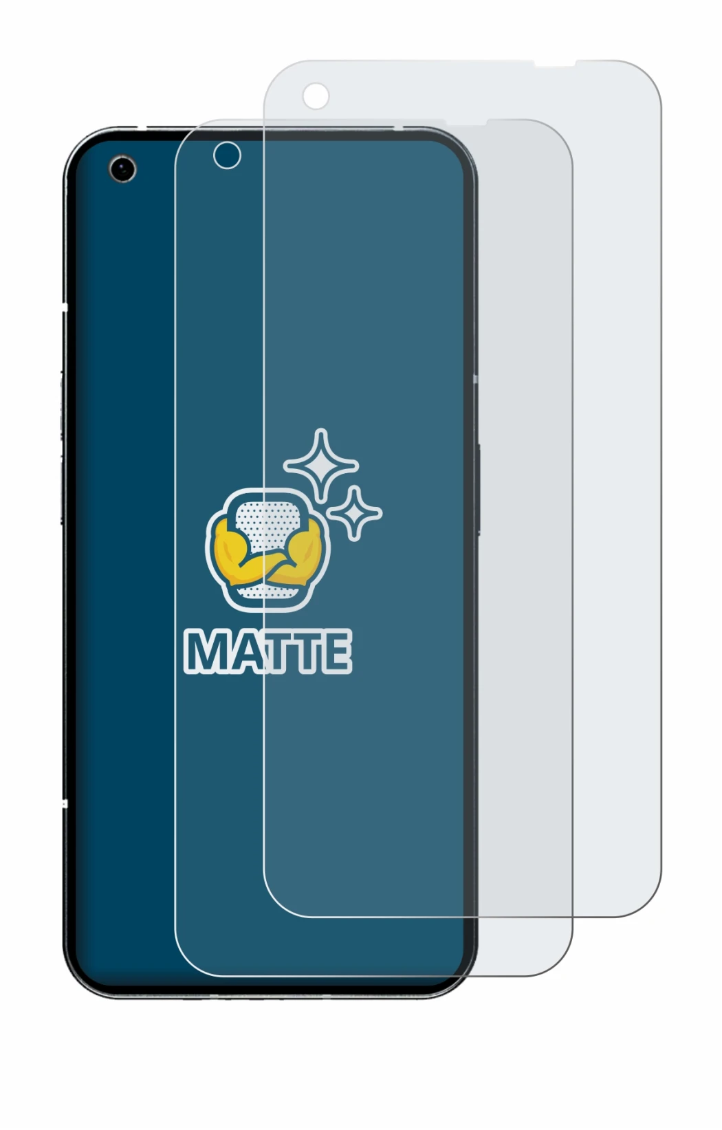 Image de l'appareil Nothing Phone (1) avec une grande variété de protections d'écran.