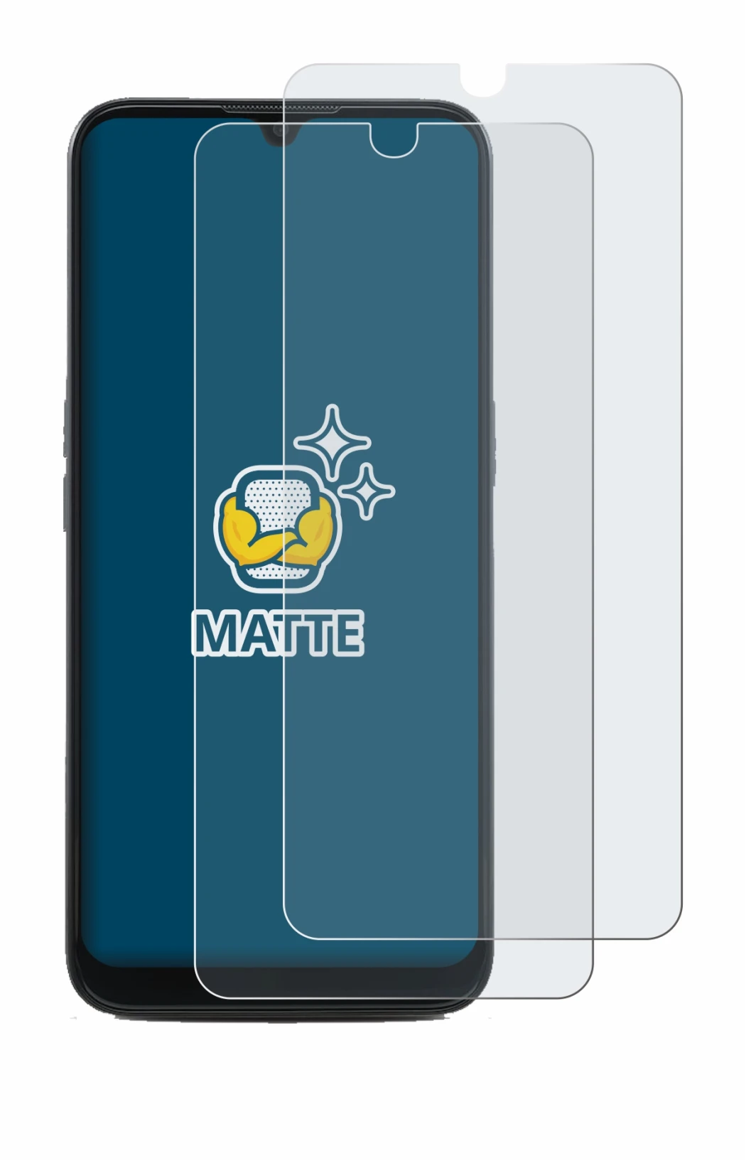 Image de l'appareil Doro 8100 avec une grande variété de protections d'écran.