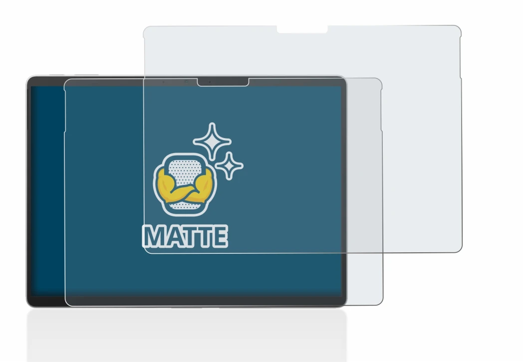 Image de l'appareil Microsoft Surface Pro 9 avec une grande variété de protections d'écran.