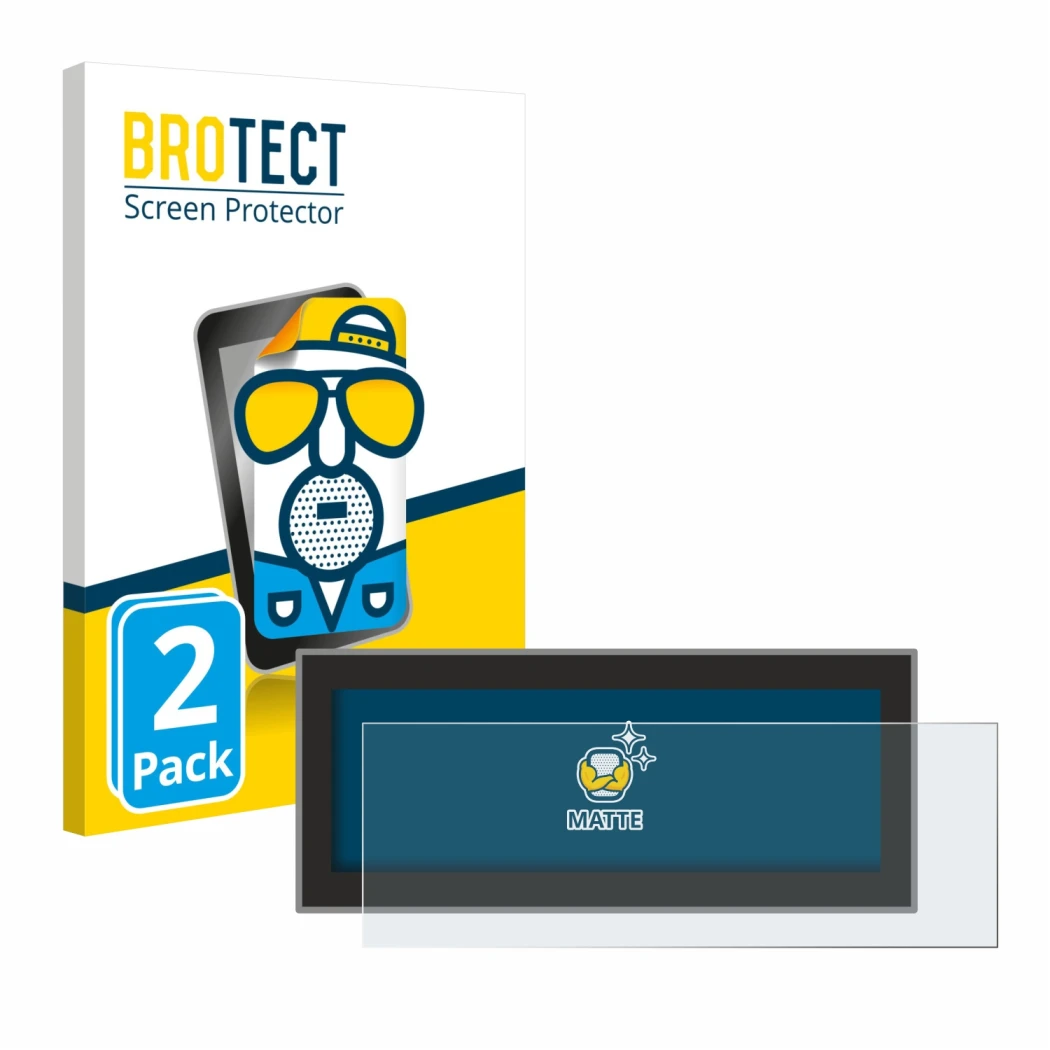 Face avant d’un emballage produit avec le logo de la marque BROTECT. À côté, l’appareil Opel Astra L 2022 Navigationssystem es