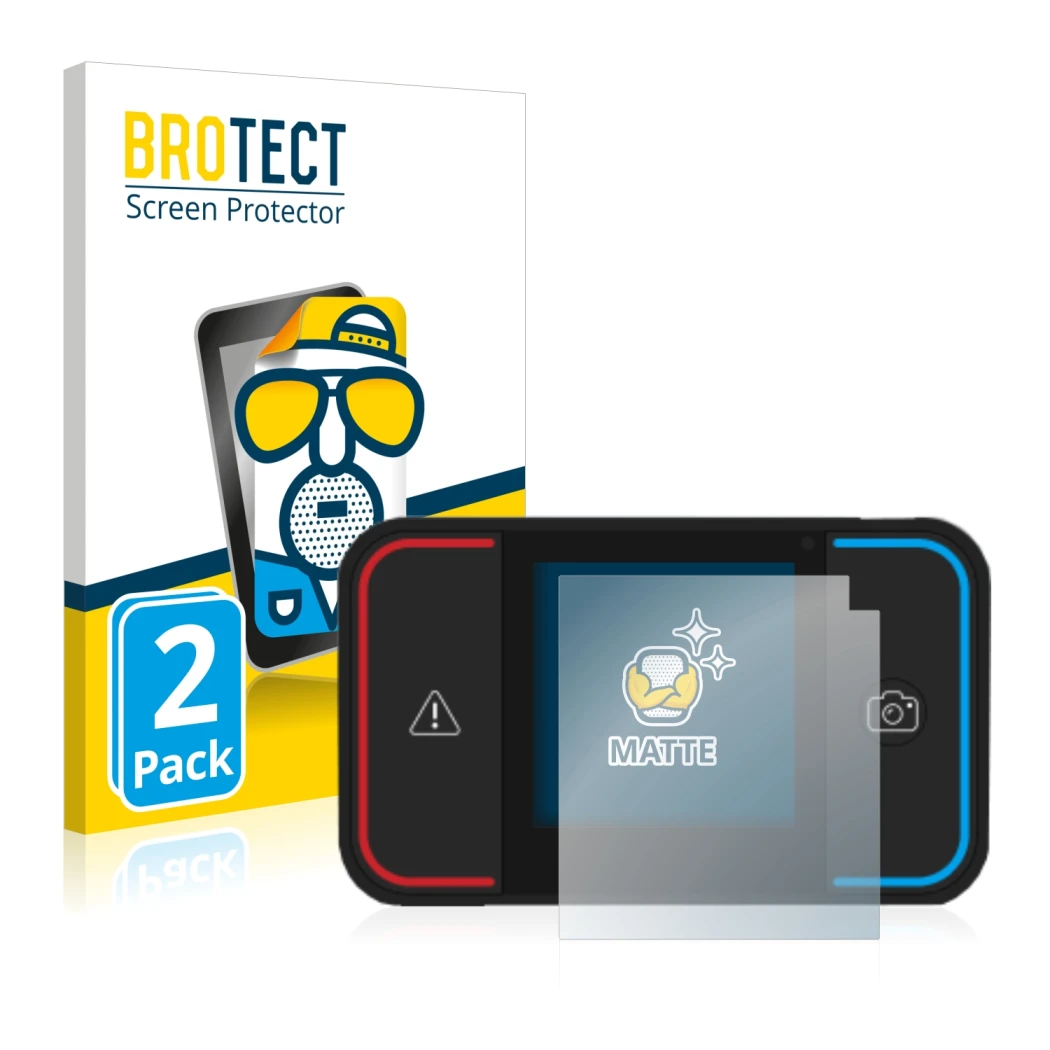 Face avant d’un emballage produit avec le logo de la marque BROTECT. À côté, l’appareil Saphe Drive Pro est représenté avec la
