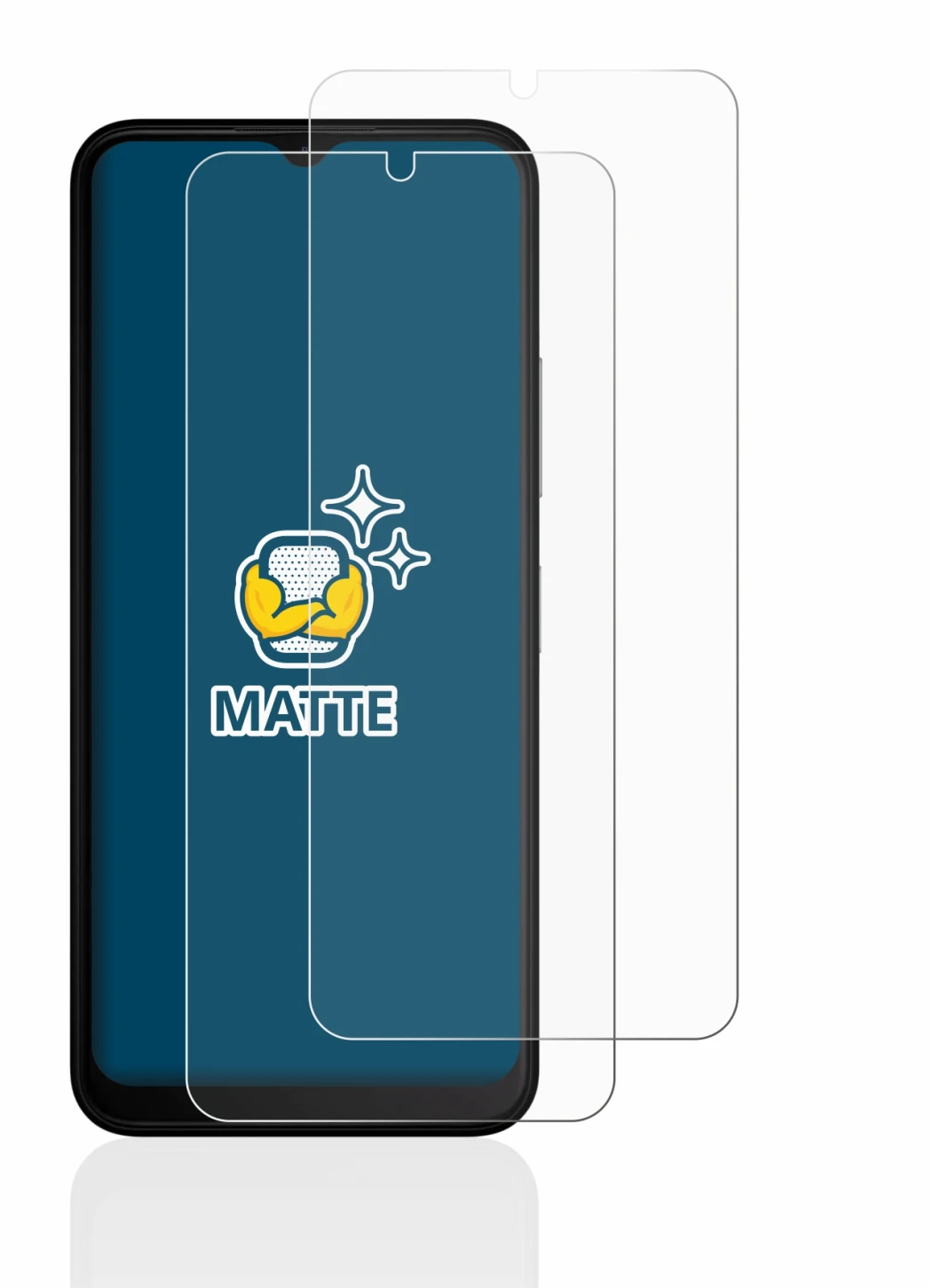 Image de l'appareil Nokia C32 avec une grande variété de protections d'écran.