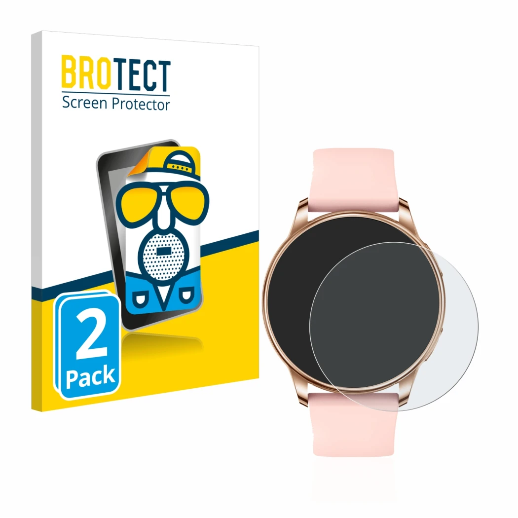 Face avant d’un emballage produit avec le logo de la marque BROTECT. À côté, l’appareil Levowatch F2 est représenté avec la pr