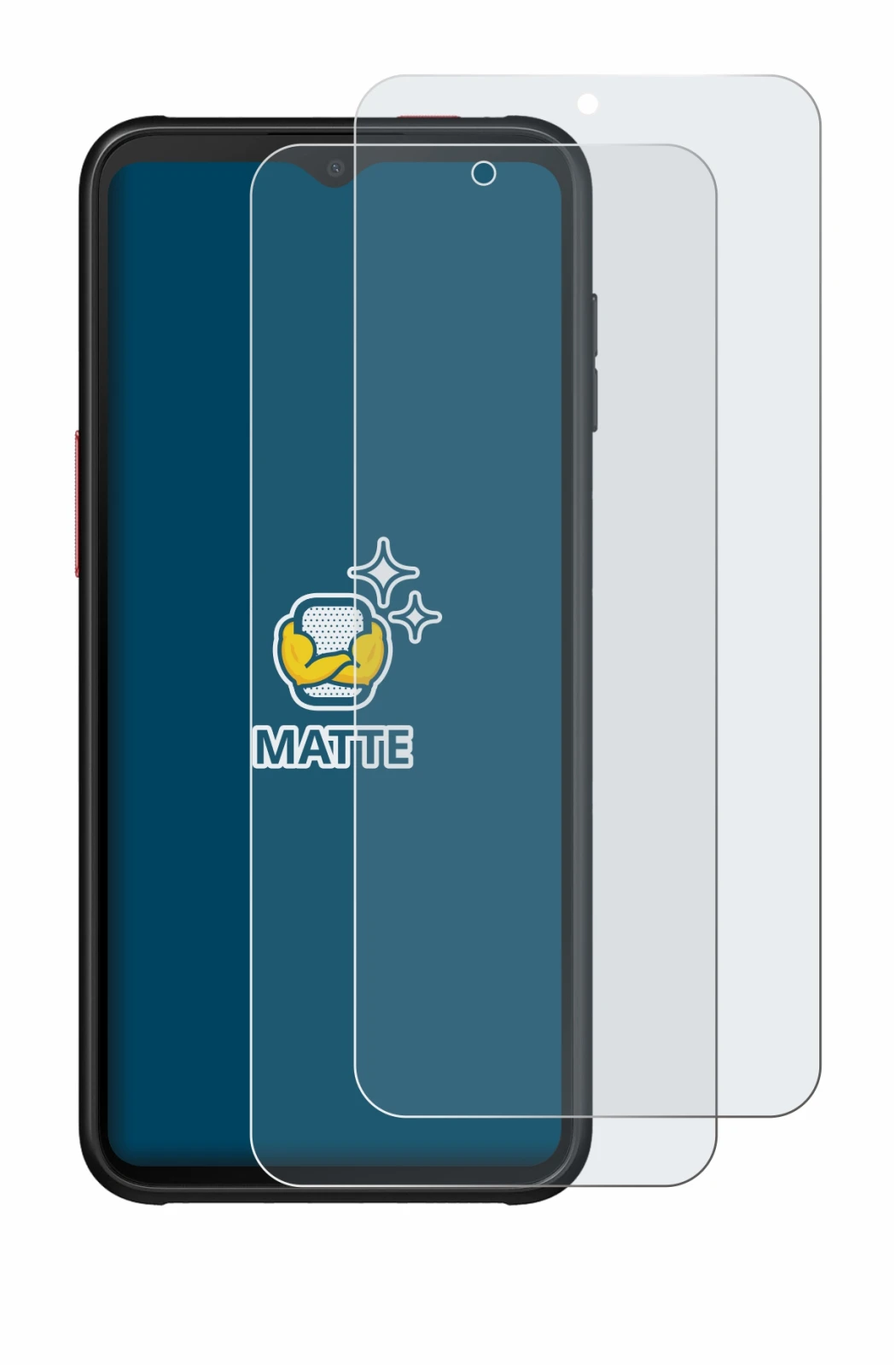 Image de l'appareil Samsung Galaxy XCover 6 Pro Enterprise Edition avec une grande variété de protections d'écran.