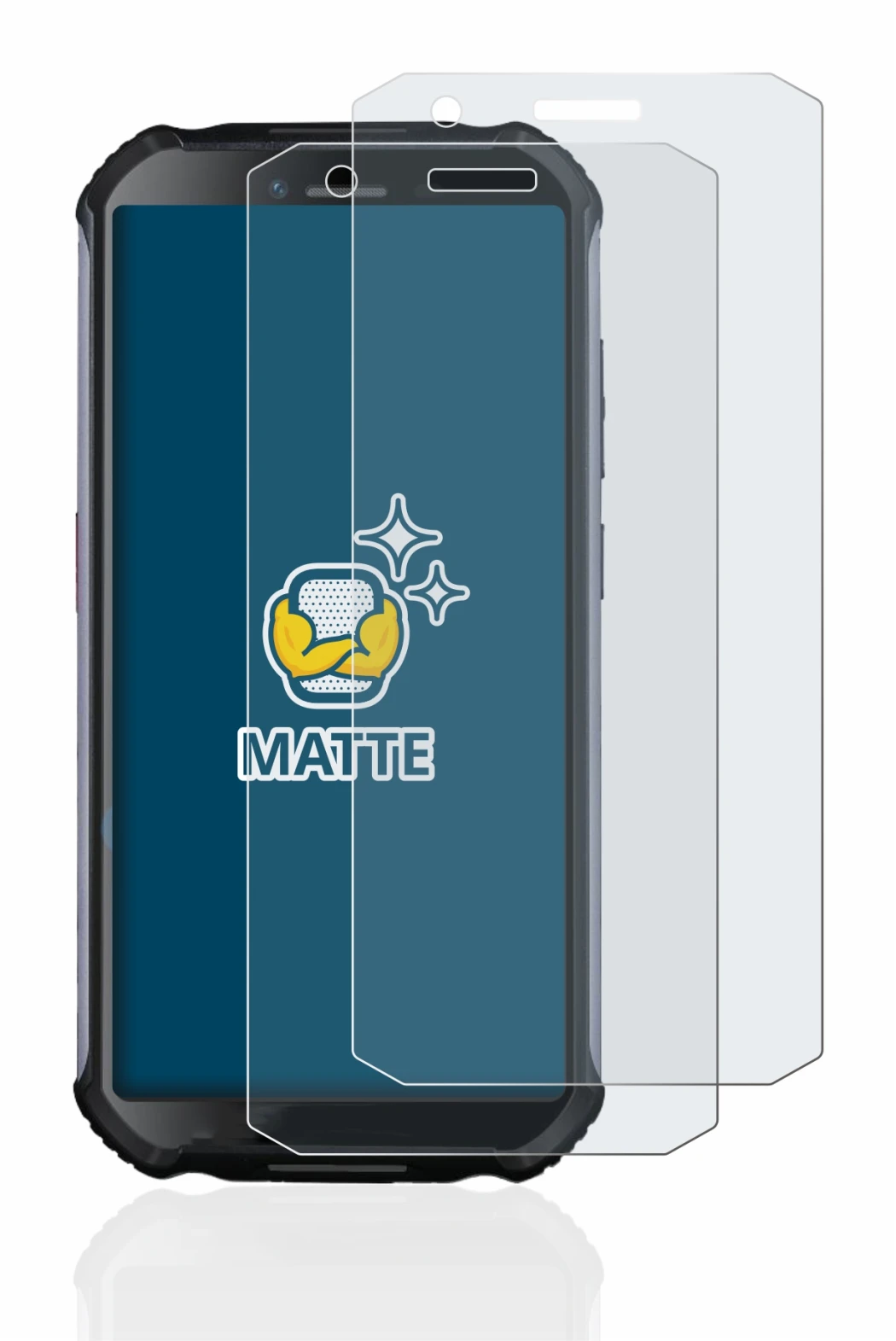 Image de l'appareil Doogee S41 avec une grande variété de protections d'écran.