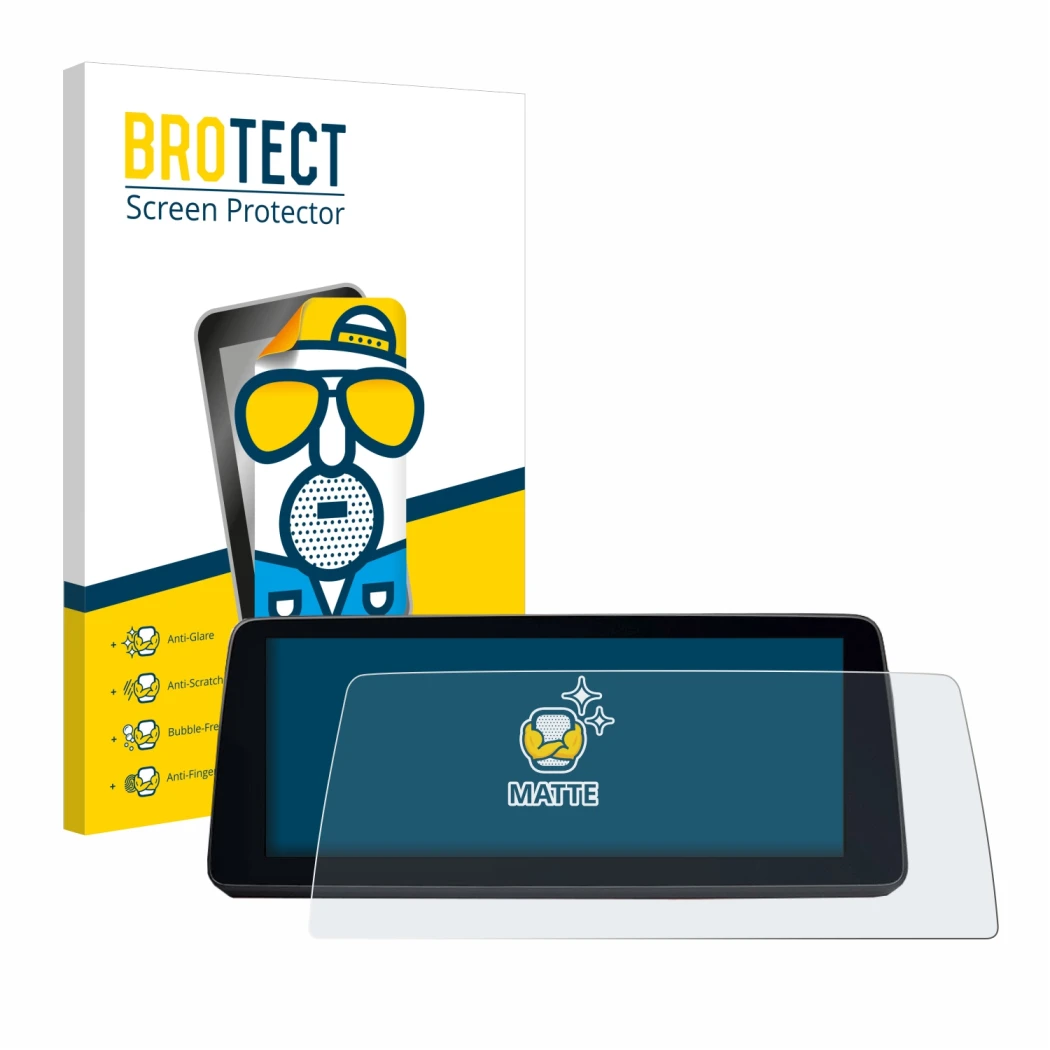 Face avant d’un emballage produit avec le logo de la marque BROTECT. À côté, l’appareil BMW 5 G30/G31 2017-2019 est représenté