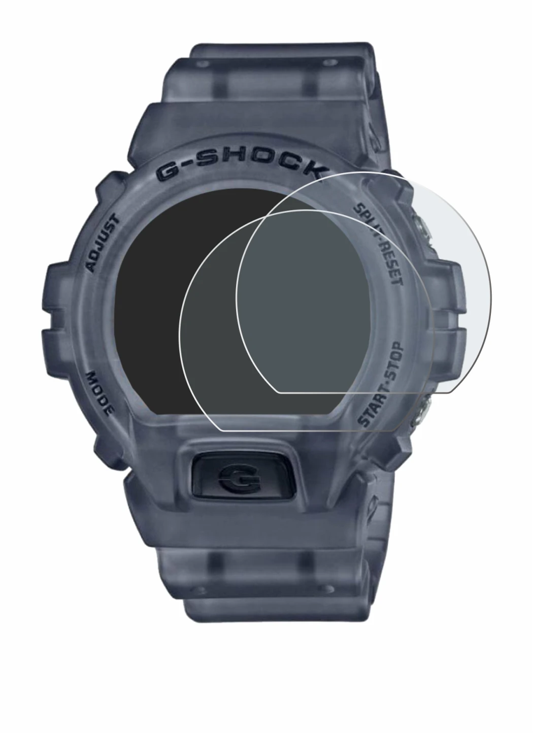 Image de l'appareil Casio G-Shock DW-6900 avec une grande variété de protections d'écran.