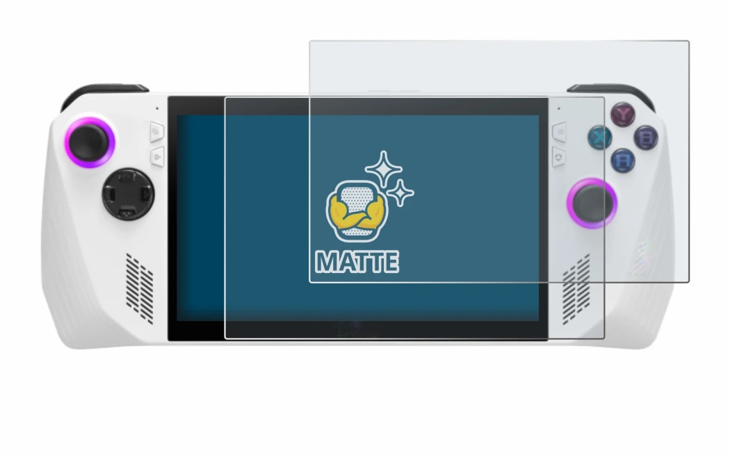 Image de l'appareil ASUS ROG Ally (2023) RC71L avec une grande variété de protections d'écran.