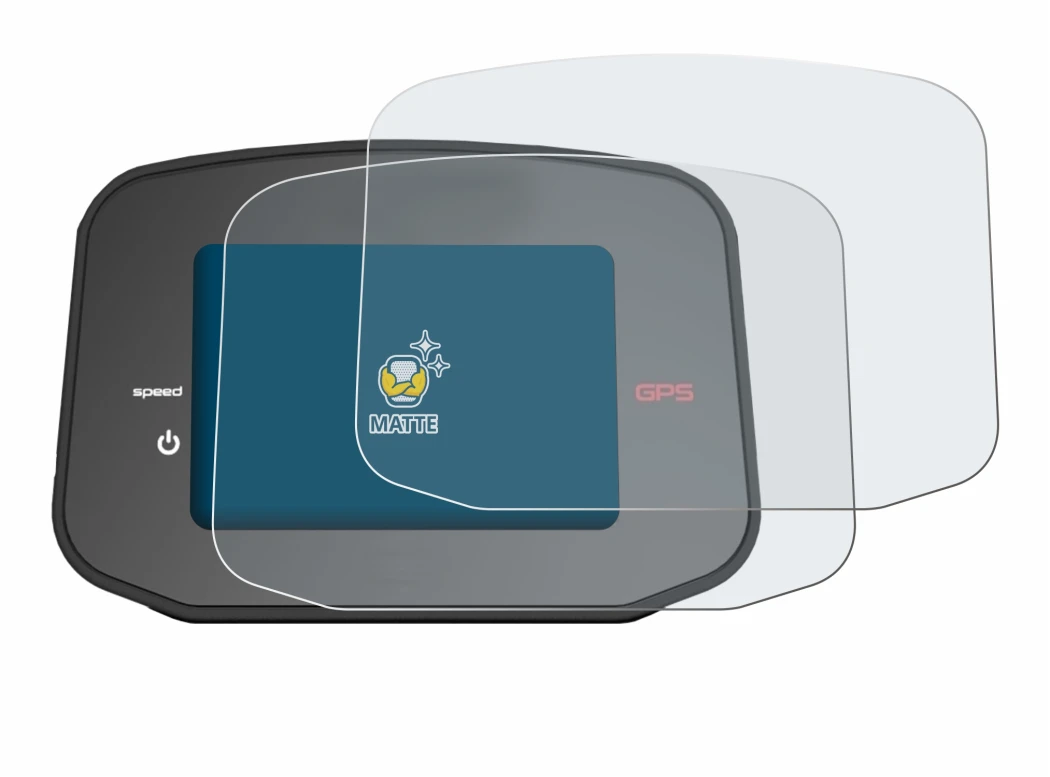 Image de l'appareil PowaKaddy CT8 GPS avec une grande variété de protections d'écran.