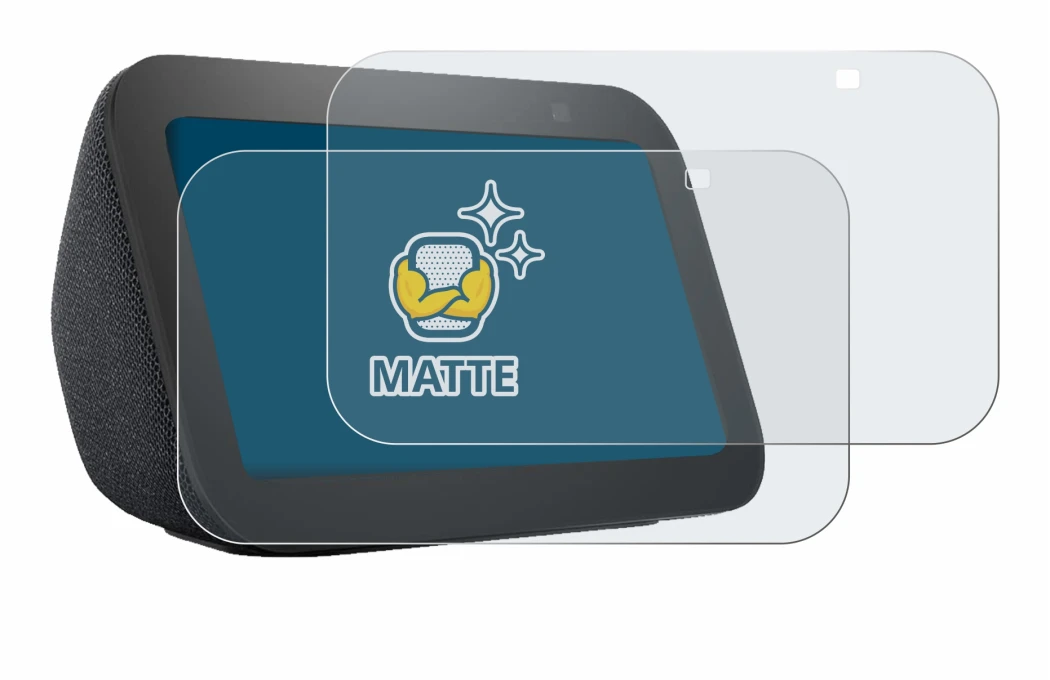 Image de l'appareil Amazon Echo Show 5 (3ème Gen.) avec une grande variété de protections d'écran.