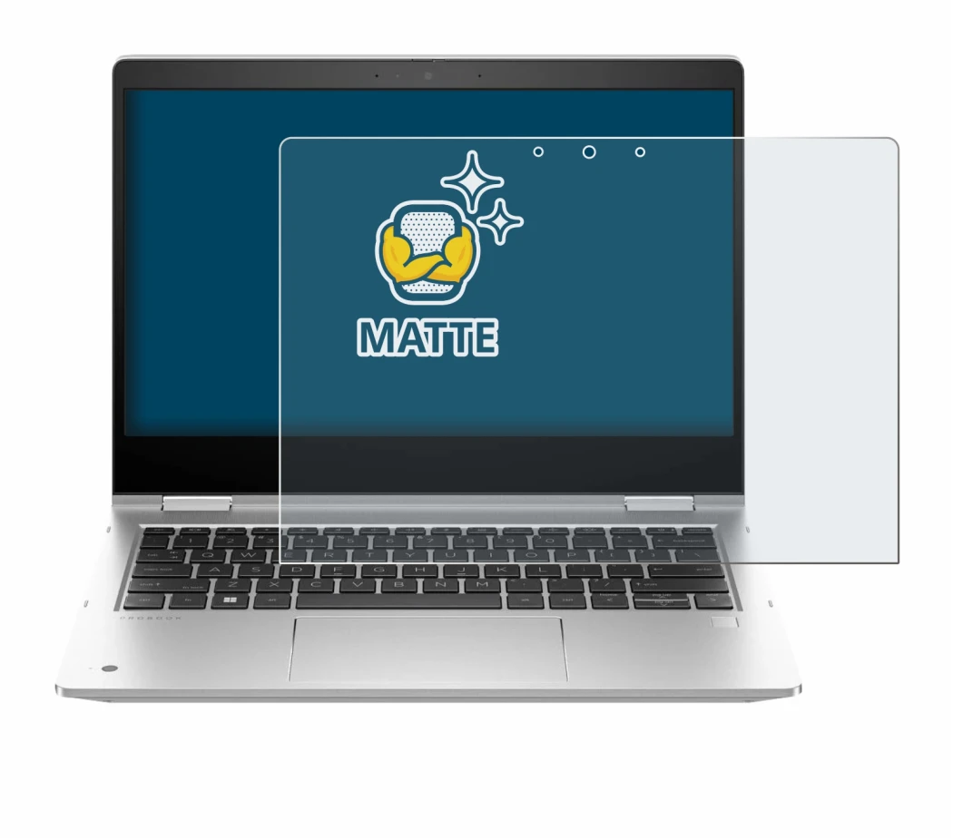 Image de l'appareil HP ProBook x360 435 G10 avec une grande variété de protections d'écran.