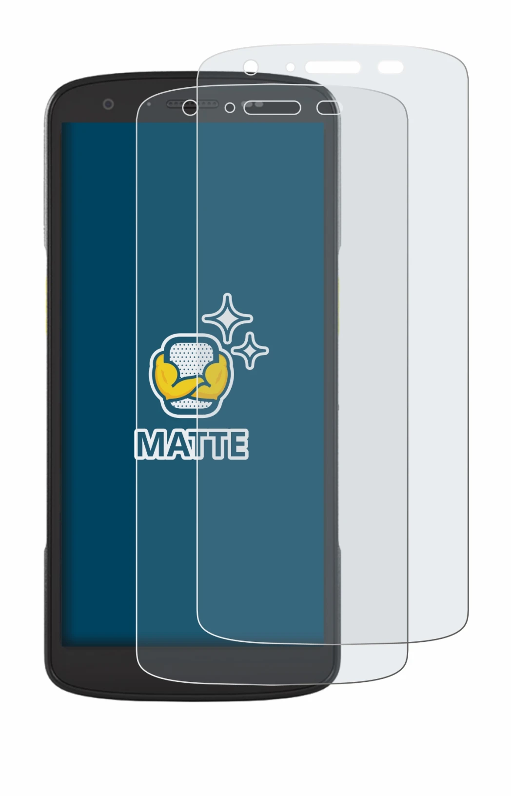 Image de l'appareil Zebra TC22 avec une grande variété de protections d'écran.