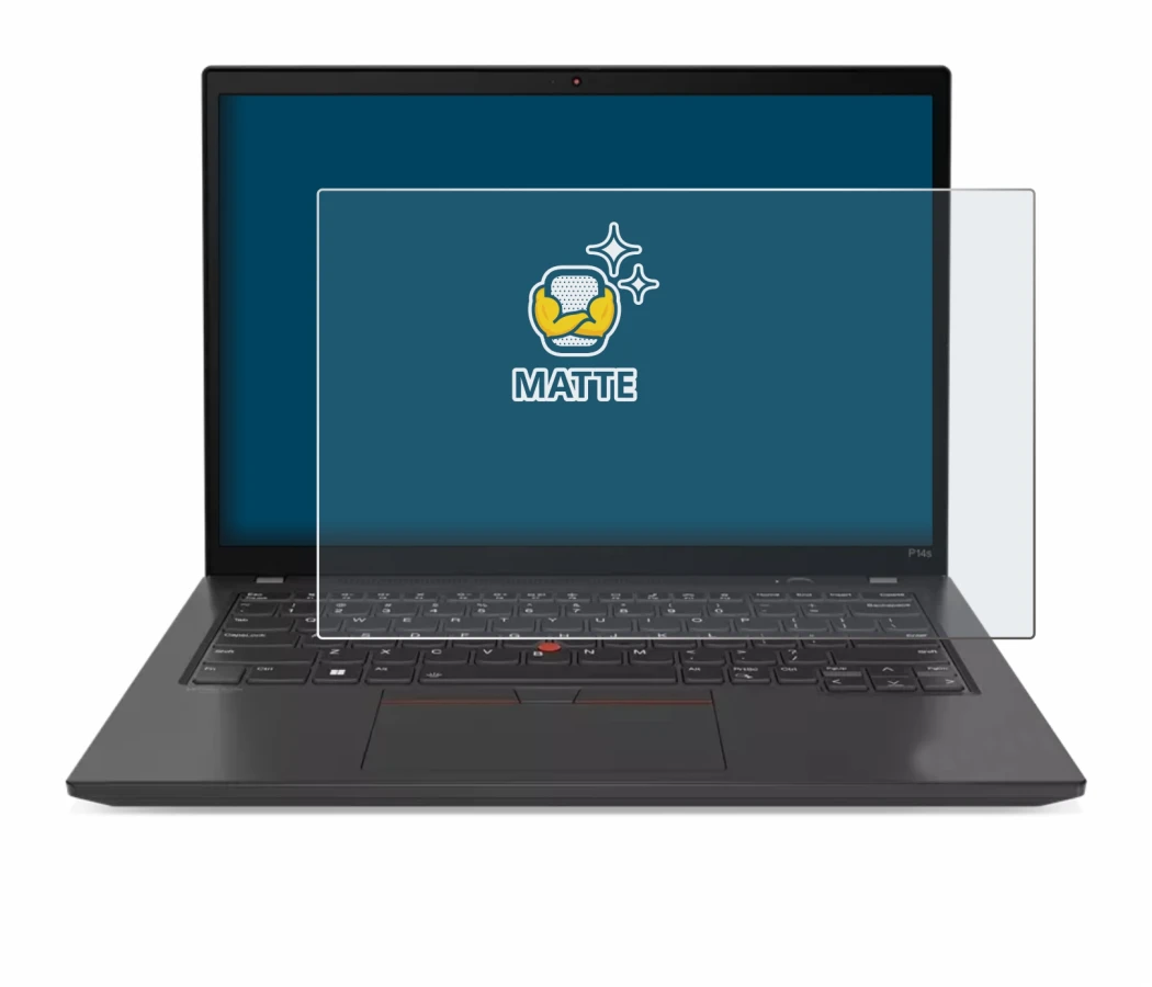 Image de l'appareil Lenovo ThinkPad P14s Gen 4 avec une grande variété de protections d'écran.
