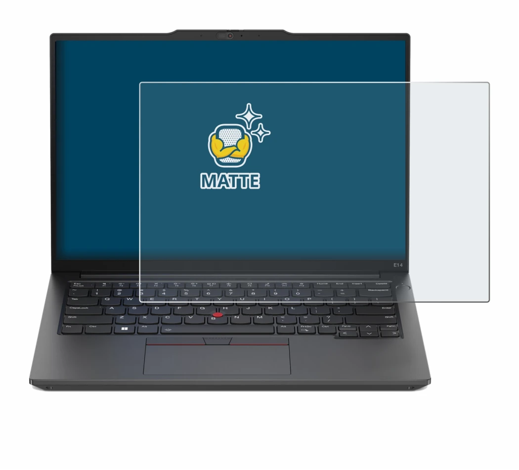Image de l'appareil Lenovo ThinkPad E14 Gen 5 avec une grande variété de protections d'écran.
