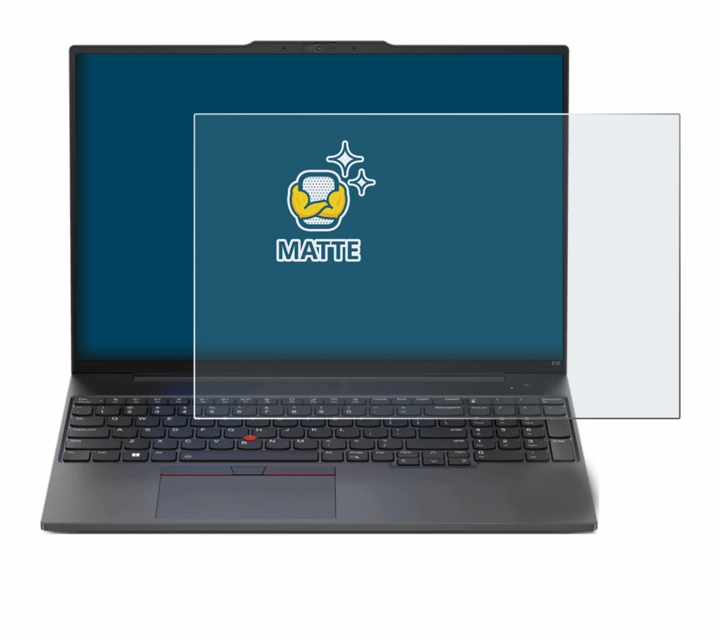 Image de l'appareil Lenovo ThinkPad E16 Gen 1 avec une grande variété de protections d'écran.