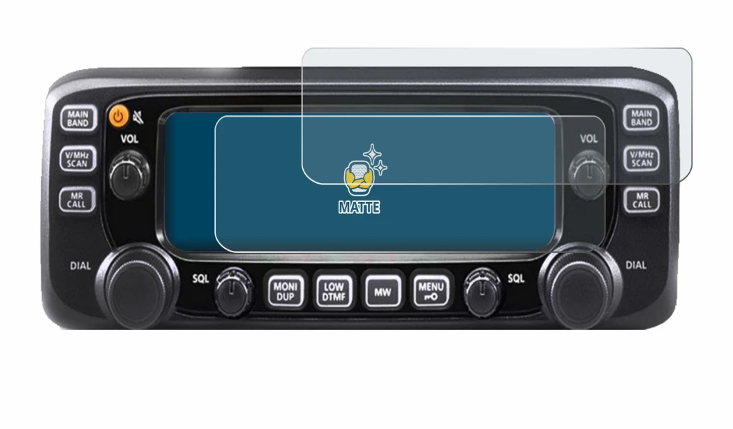 Image de l'appareil Icom IC-2730E avec une grande variété de protections d'écran.