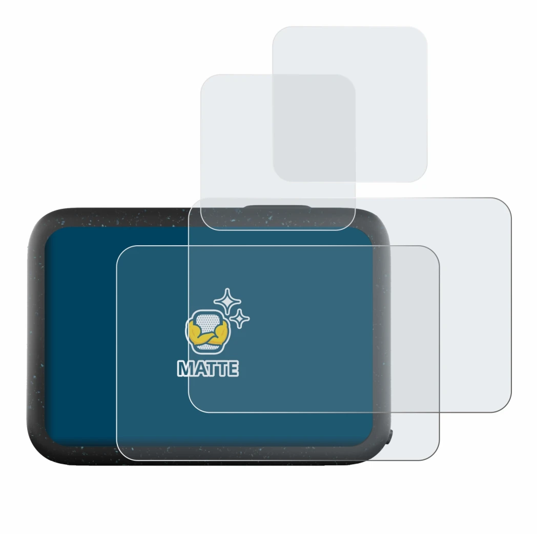 Image de l'appareil GoPro Hero 12 Black avec une grande variété de protections d'écran.