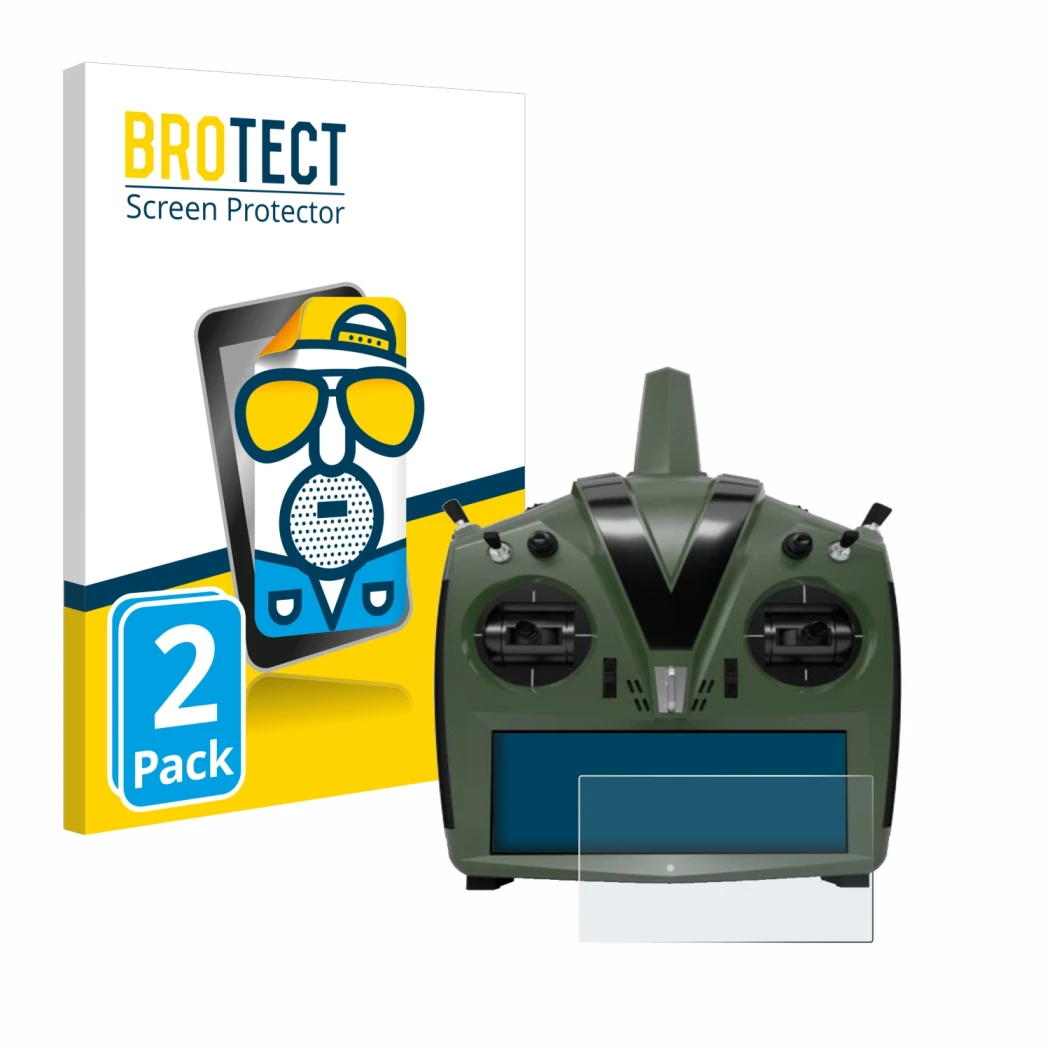 Face avant d’un emballage produit avec le logo de la marque BROTECT. À côté, l’appareil VBar Control Evo est représenté avec l
