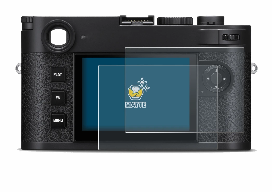 Image de l'appareil Leica M11-P avec une grande variété de protections d'écran.