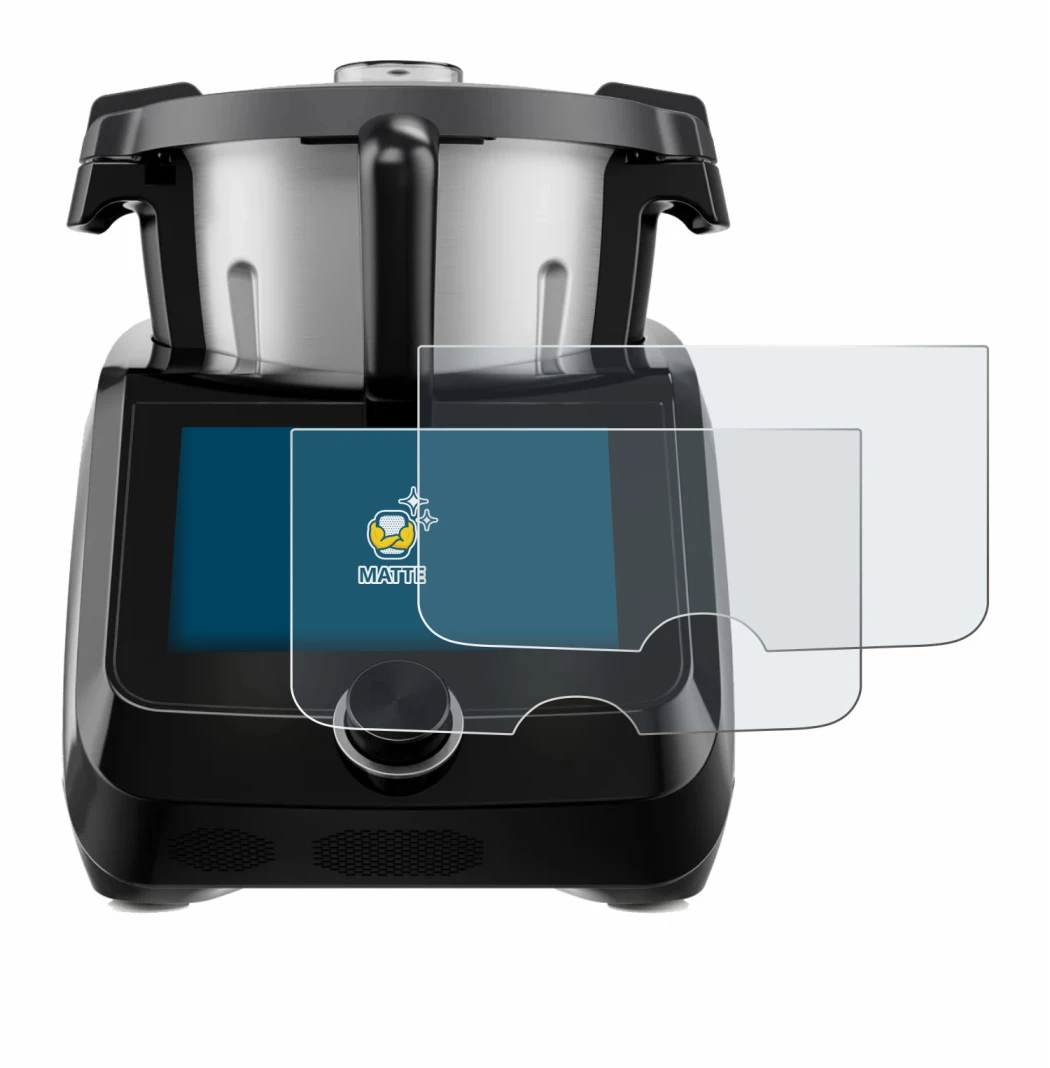 Image de l'appareil SilverCrest Monsieur Cuisine Smart BLACK EDITION avec une grande variété de protections d'écran.