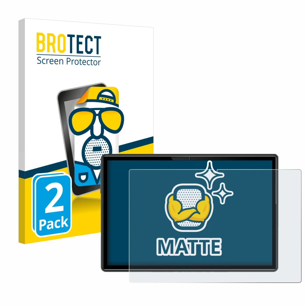 Face avant d’un emballage produit avec le logo de la marque BROTECT. À côté, l’appareil Doogee U10 est représenté avec la prot