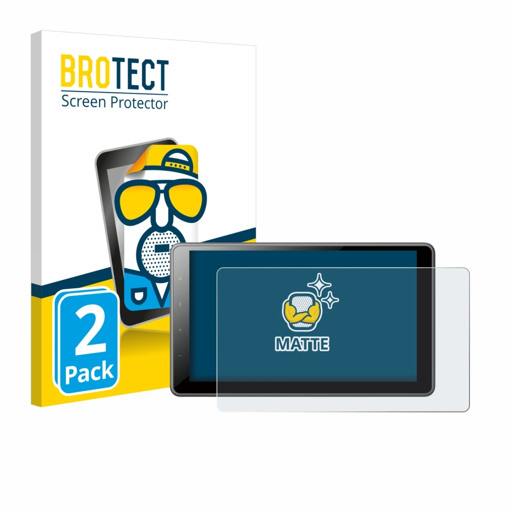 Face avant d’un emballage produit avec le logo de la marque BROTECT. À côté, l’appareil Pioneer SPH-EVO950DAB est représenté a