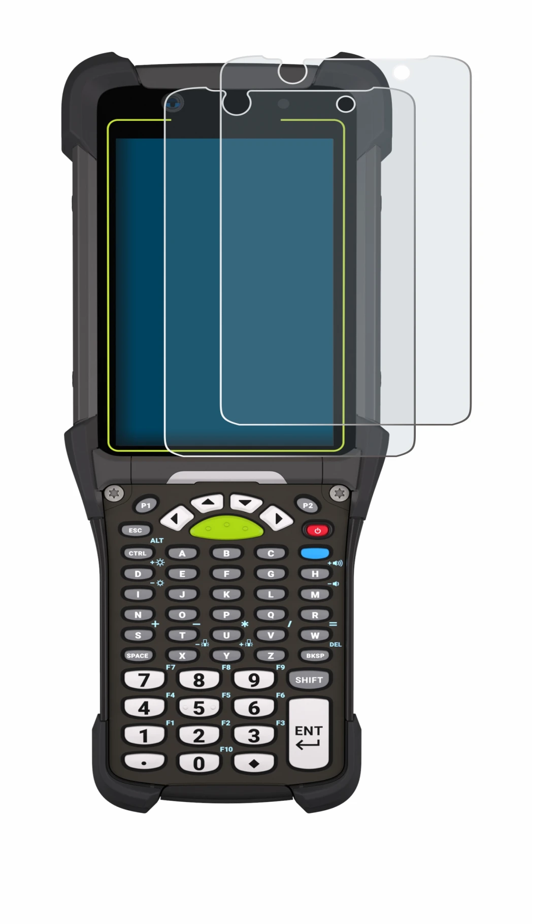 Image de l'appareil Zebra MC9400 avec une grande variété de protections d'écran.