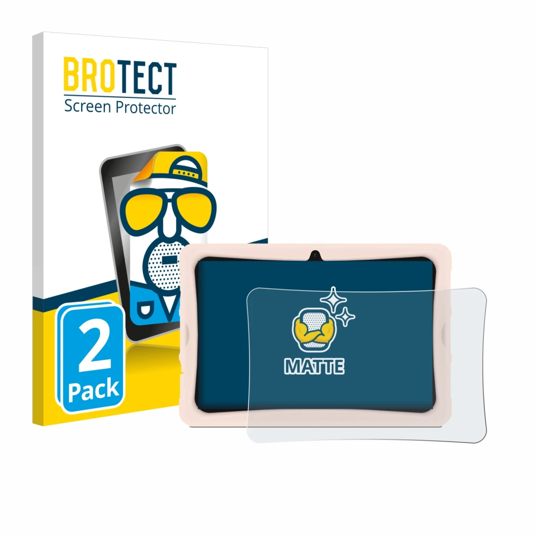 Face avant d’un emballage produit avec le logo de la marque BROTECT. À côté, l’appareil Doogee U10 Kid est représenté avec la