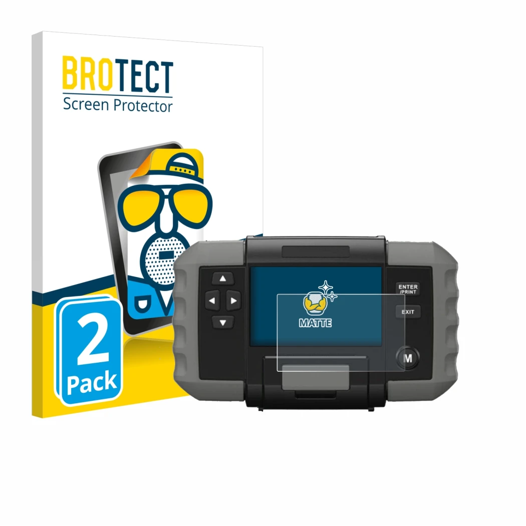 Face avant d’un emballage produit avec le logo de la marque BROTECT. À côté, l’appareil Topdon BT 600 est représenté avec la p