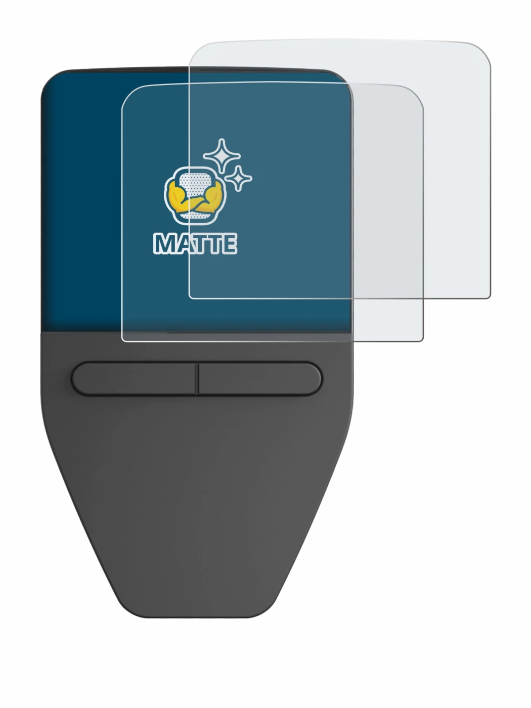 Image de l'appareil Trezor Safe 3 avec une grande variété de protections d'écran.