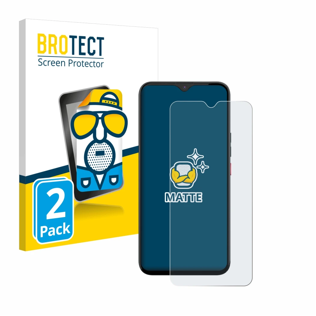 Face avant d’un emballage produit avec le logo de la marque BROTECT. À côté, l’appareil Gigaset GS5 PRO SE est représenté avec