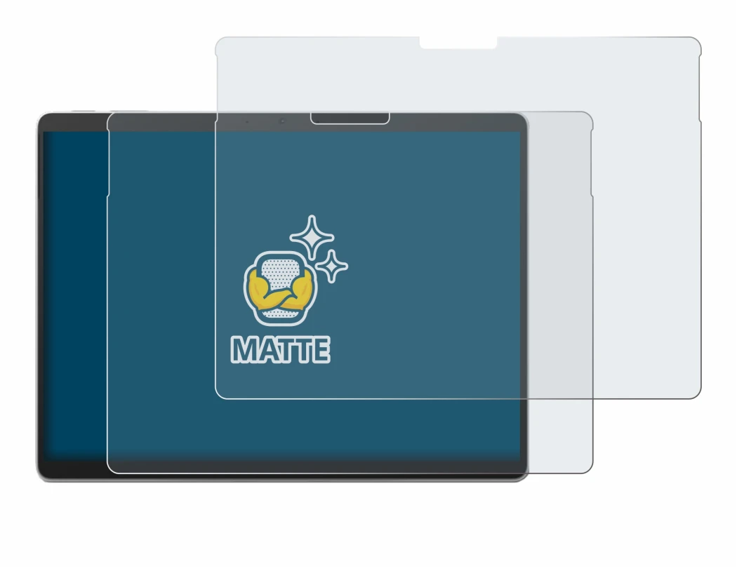 Image de l'appareil Microsoft Surface Pro 10 avec une grande variété de protections d'écran.