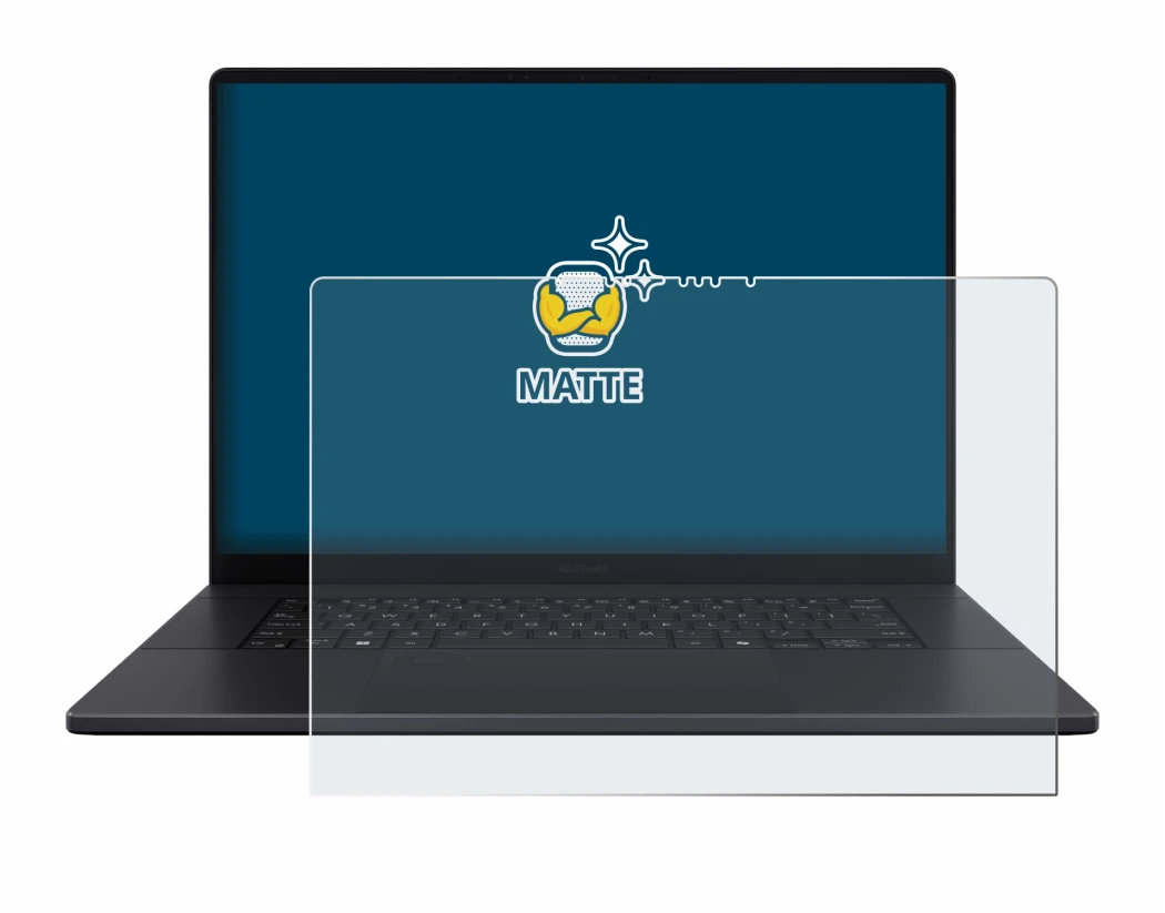 Image de l'appareil ASUS ProArt P16 avec une grande variété de protections d'écran.