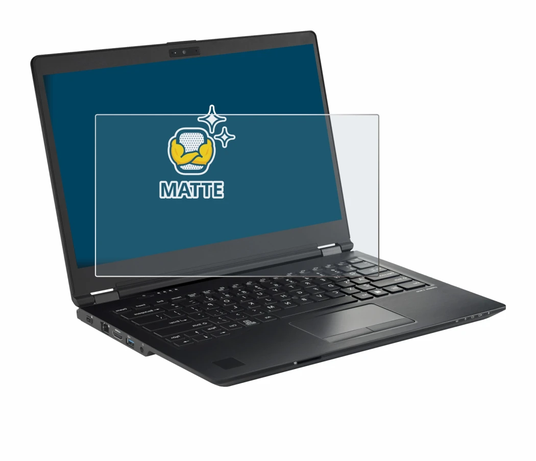 Image de l'appareil Fujitsu Lifebook U7410 avec une grande variété de protections d'écran.