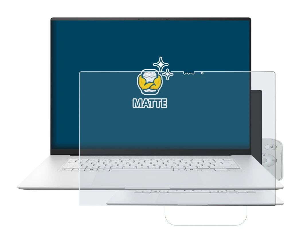 Image de l'appareil ASUS ZenBook S 16 avec une grande variété de protections d'écran.