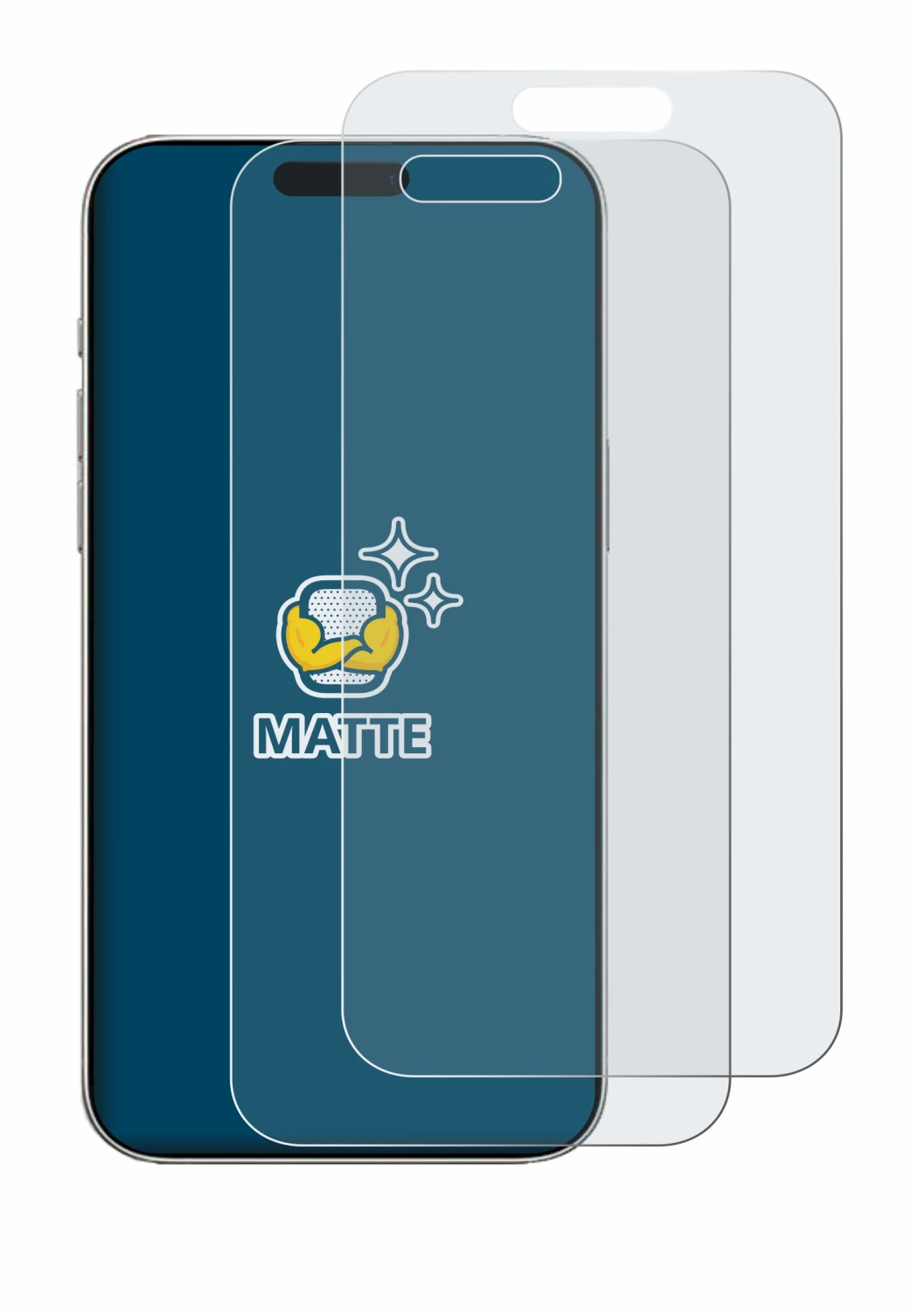 Image de l'appareil Apple iPhone 16 avec une grande variété de protections d'écran.