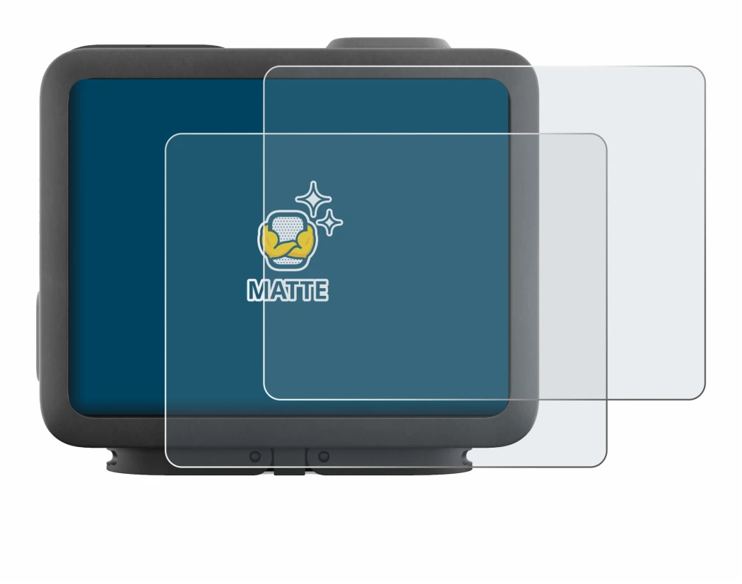 Image de l'appareil GoPro Hero 4k avec une grande variété de protections d'écran.
