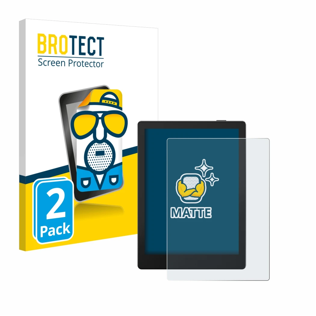 Face avant d’un emballage produit avec le logo de la marque BROTECT. À côté, l’appareil Boox Go 6 est représenté avec la prote