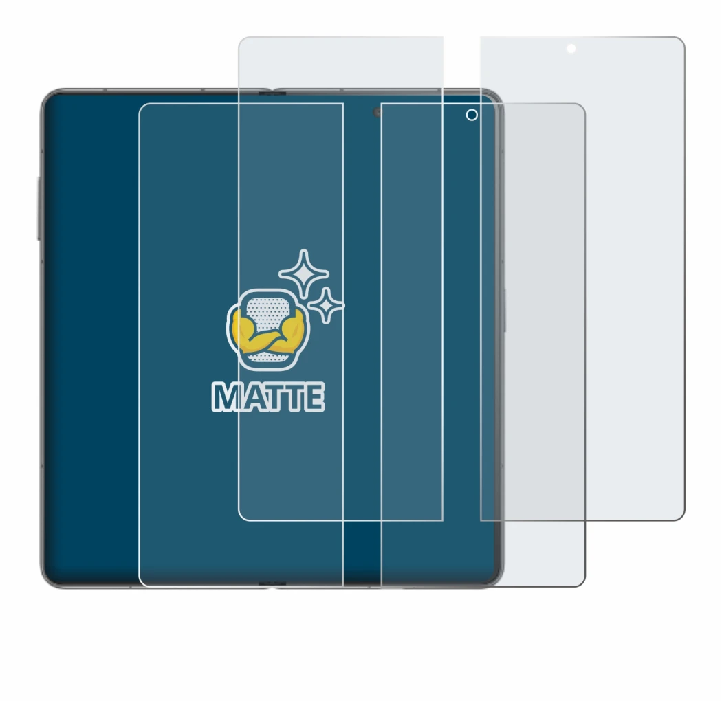 Image de l'appareil Honor Magic V3 (inneres Display) avec une grande variété de protections d'écran.