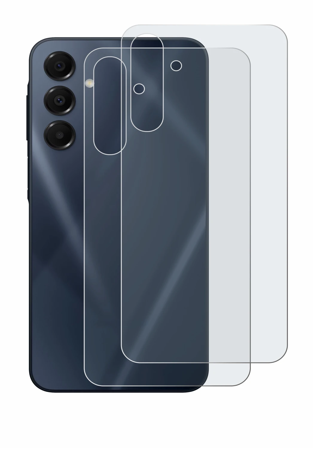 Image de l'appareil Samsung Galaxy A16 5G (Arrière) avec une grande variété de protections d'écran.