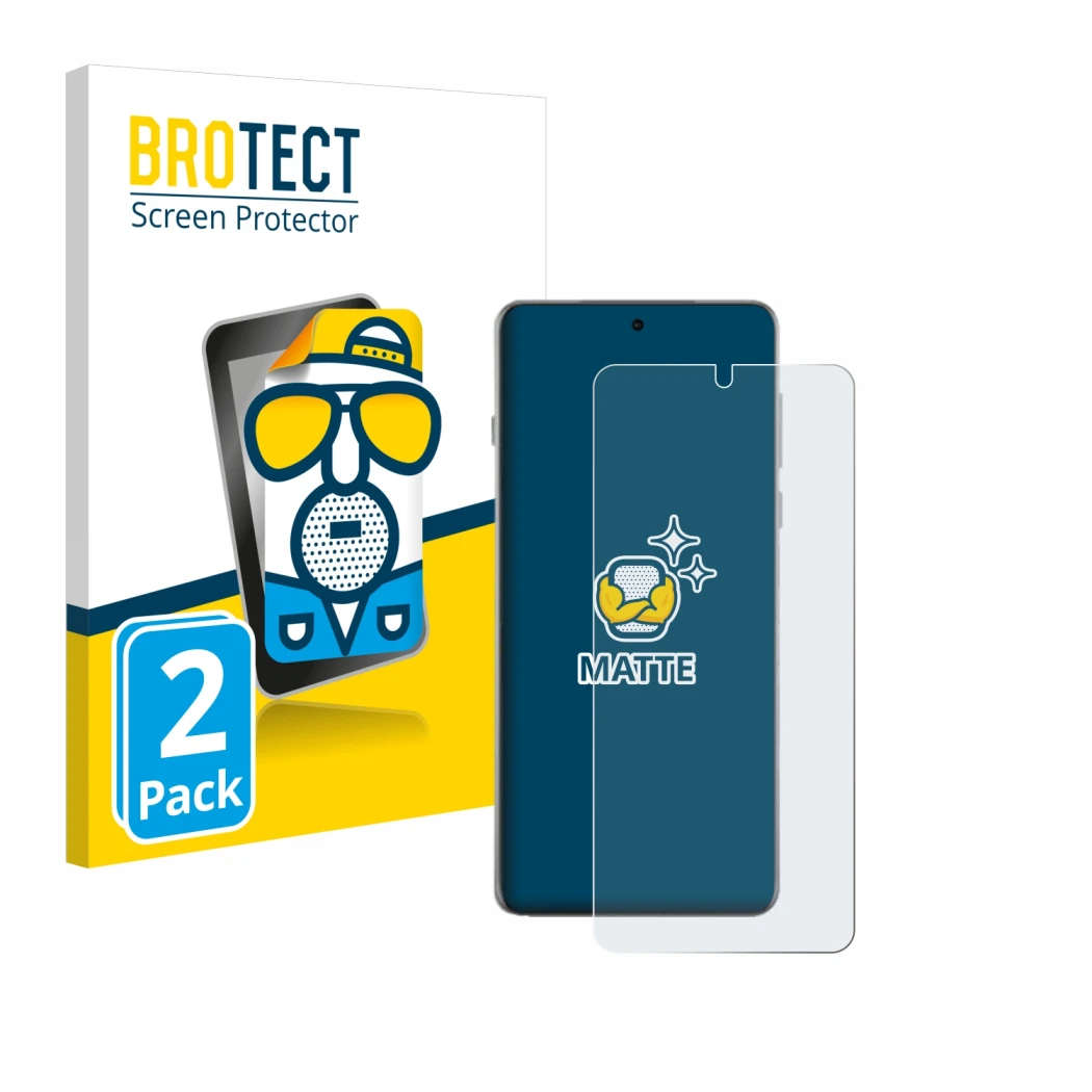 Face avant d’un emballage produit avec le logo de la marque BROTECT. À côté, l’appareil Oppo Find X8 Pro est représenté avec l