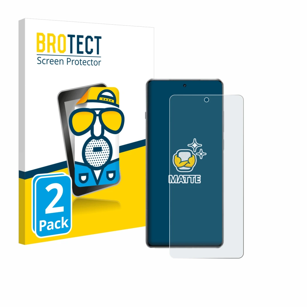 Face avant d’un emballage produit avec le logo de la marque BROTECT. À côté, l’appareil OnePlus 13R est représenté avec la pro