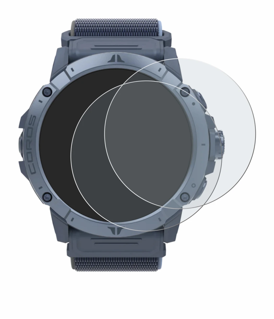 Image de l'appareil Coros Vertix 2S avec une grande variété de protections d'écran.